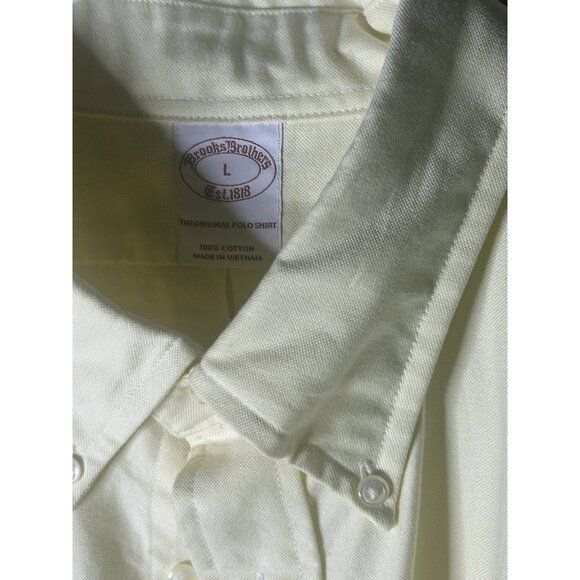 Brooks Brothers Shirt Mens Large Yellow Button Down Long Sleeve NEW W/TAGS - Picture 6 of 6